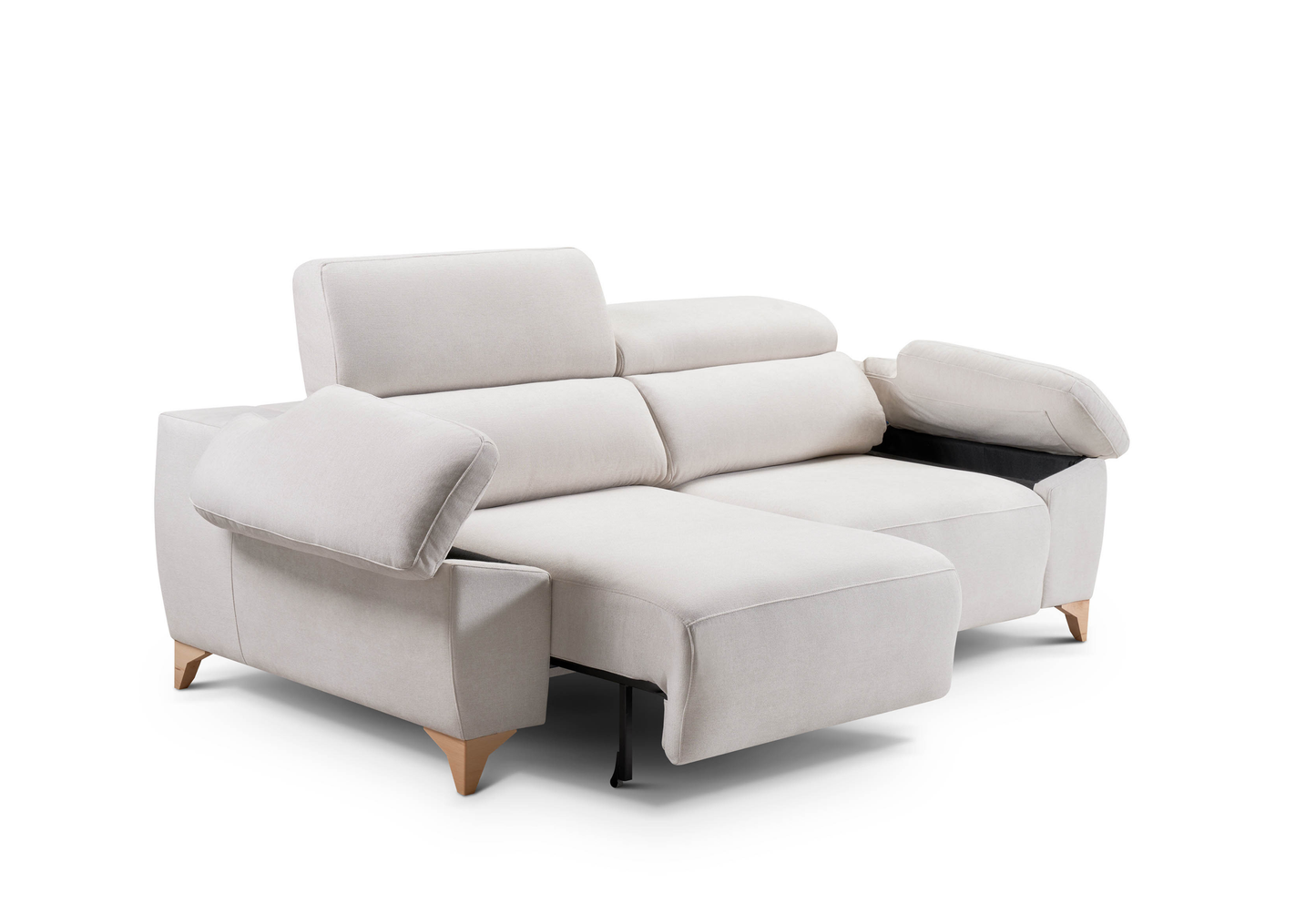 Carla - Sofá deslizante 3 Plazas con viscoelástica y cabezal italiano