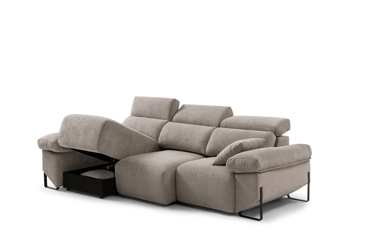 Maya - Sofá deslizante de 4 plazas con chaiselongue